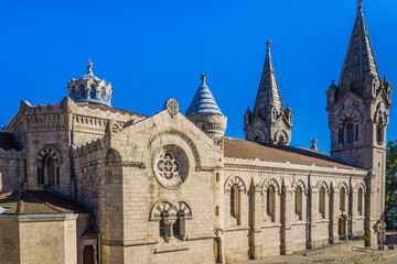 The 19th century neo byzantine St Regis Basilica in Lalouvesc, a small town of Ardeche, France, was built to honor a famous local saint. 