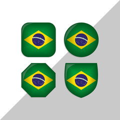 brazil flag icons theme. isolated on a white background. can be used for websites and additional designs. vector 