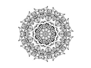 Flower Mandala. Vintage decorative elements. Oriental pattern, illustration. Islam, Arabic, Indian, moroccan,spain, turkish, pakistan, chinese, mystic, ottoman motifs.