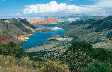 Flaming Gorge Reservoir in Wyoming and Utah, USA