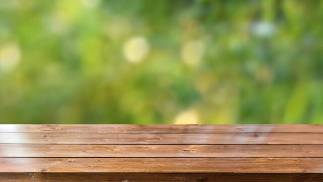 Empty wooden table background	