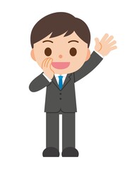 呼ぶ スーツ 男性