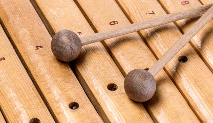 The close up xylophone
