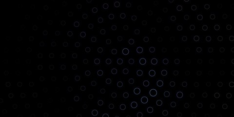 Dark BLUE vector texture with circles.