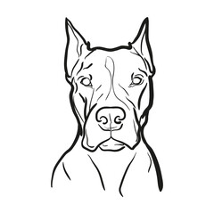 pitbull for logo, symbol, simple illustration, sport team emblem, mascot, design element and label, security idea,