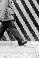 man walking on the street