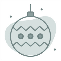 decoration icon, modern style Christmas and New Year line icon, Isolated winter holiday symbols