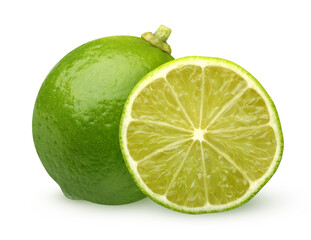 lime isolated on a white background with a clipping path.