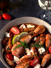 Saganaki shrimp