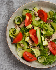salad with fish