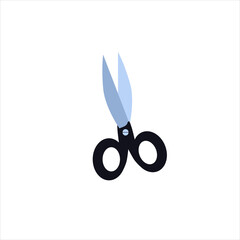 Fototapeta premium scissors in flat style. blue blades