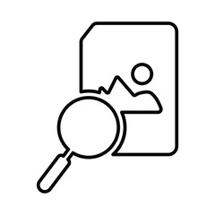 Image, search line icon. outline design