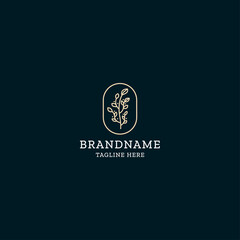 Floral logo, flower icon design,  Cosmetics, Spa, Beauty salon, Decoration, Boutique logo. Luxury, Business, Royal Jewelry, Hotel Logo. Interior Icon. Resort and Restaurant Logo