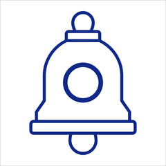 bell icon, modern style Christmas and New Year line icon, Isolated winter holiday symbols