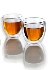 tea in a clear glass