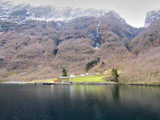 Fototapeta na wymiar A beautiful view from the famous fjords of Norway