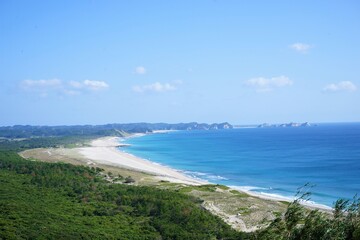 Obraz premium Scenic Landscape from Cape Kadokura in Tanegashima island, Kagoshima prefecture, Japan - 種子島 門倉岬からの眺望 