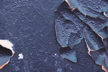 Background with black peeling old paint.