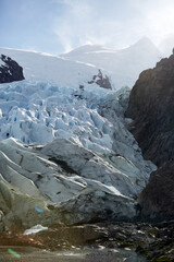 Obraz premium Mountain landscape and glaciers in patagonia chile