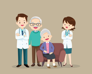 doctor and older patient