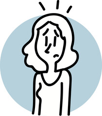 woman who is a sad or confused mother