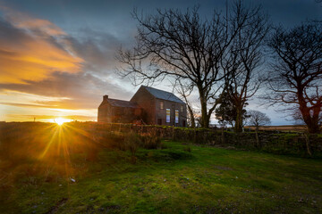 The isolated Gwrhyd Welsh Independent Chapel on the uplands of Cefn Gwrhyd, Pontardawe, South Wales, UK
