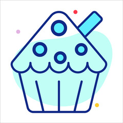 ice cream icon, modern style Christmas and New Year line icon, Isolated winter holiday symbols