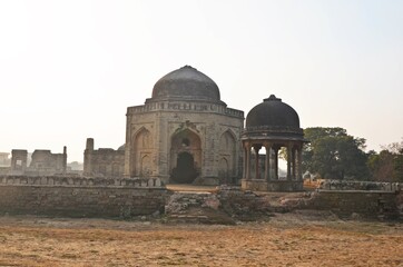 Obraz premium Lovers' memorial Bua Hasan monument, Jhajjar, Haryana,India