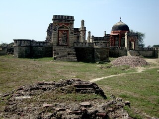 Fototapeta na wymiar Lovers' memorial Bua Hasan monument, Jhajjar, Haryana,India