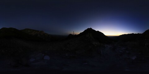 Sunrise in the mountains HDRI Panorama