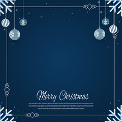 Christmas falling snowflake vector isolated on classic blue background. Snowflake decoration effect. Xmas snow flake pattern. Magic white snowfall texture. Winter snowstorm illustration.