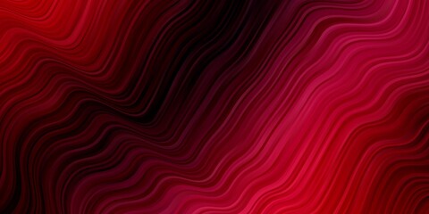 Dark Red vector pattern with curves.