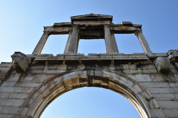 Vista de los principales monumentos y sitios de Atenas (Grecia). Ágora romana.