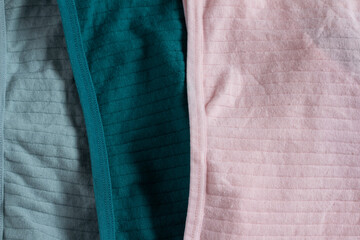 Cotton fabric: pink, green and blue 