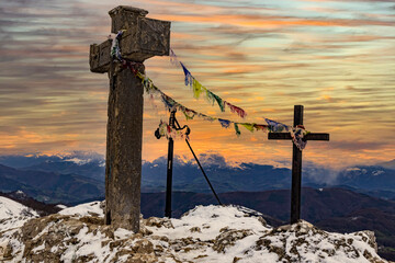 Subida al Ernio con nieve nevado