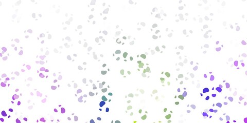 Light pink, green vector texture with memphis shapes.