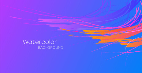 Colorful watercolor background for poster, brochure, card or flyer.