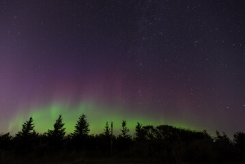 Night sky with northern lights