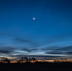 sky with moon and clouds