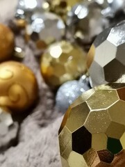 golden christmas ball