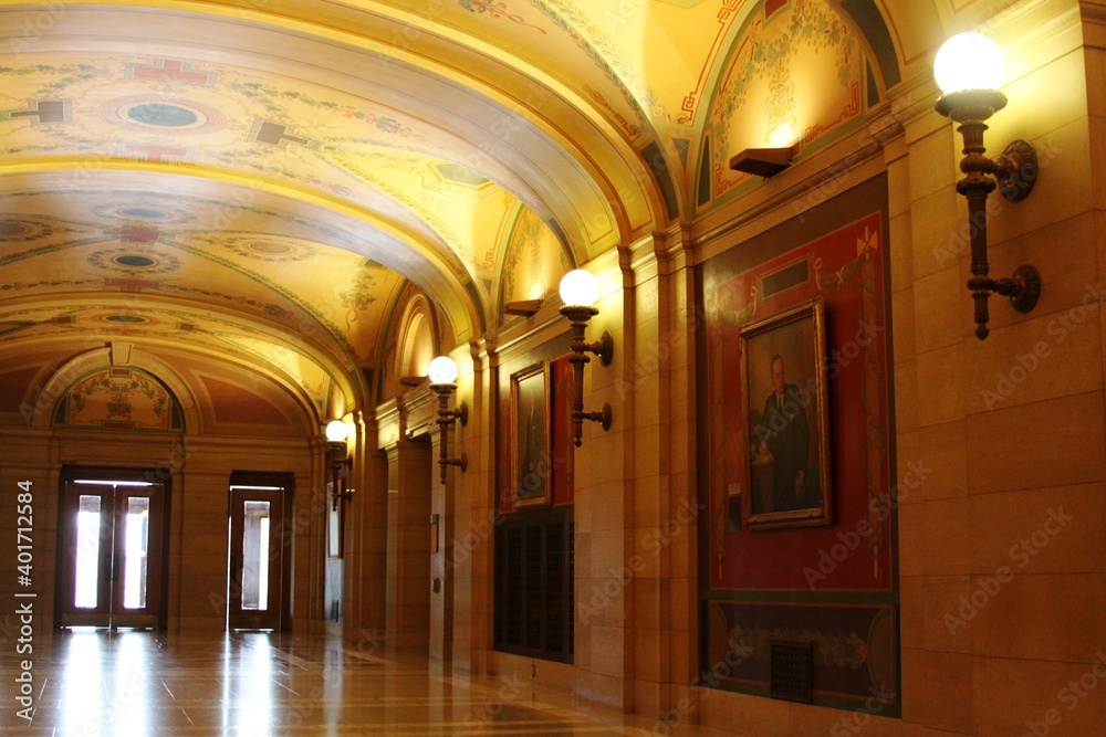 Canvas Prints corridor of the minnesota state capitol