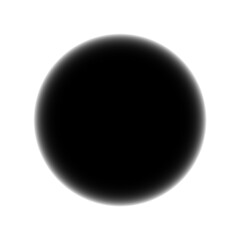 Black sphere with sharp edge and black background