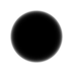 Black sphere with sharp edge and black background