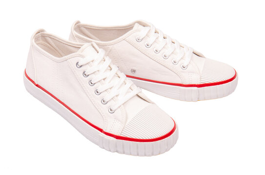 Style white Ked's shoe on white background