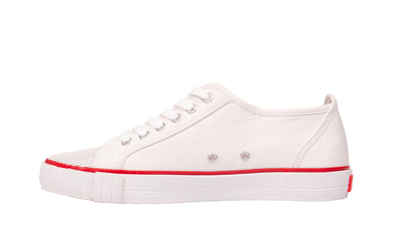 Style white Ked's shoe on white background