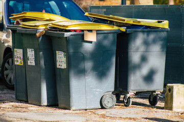 Garbage container in the street