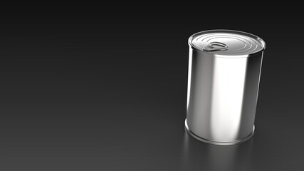 can tall black background one right angled 3D Render