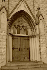 Jacksonville Florida downtown historic church doors
