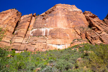 Geological formations at  Zion National Park in Utah