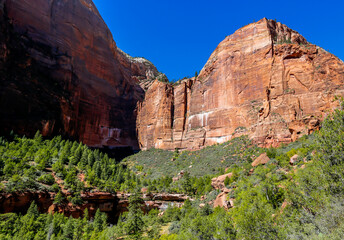 Geological formations at  Zion National Park in Utah